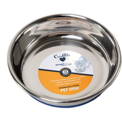 OurPets OurPets Durapet Premium Stainless Steel Cat & Dog Bowl, Small, 0.75 cups