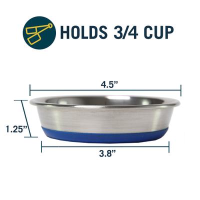 Show full view: OurPets Durapet Premium Stainless Steel Cat & Dog Bowl, Small, 0.75 cups slide 3 of 9