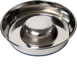 OurPets Durapet Premium Stainless Steel Slow-Feed Dog Bowl, Large, 8 cups