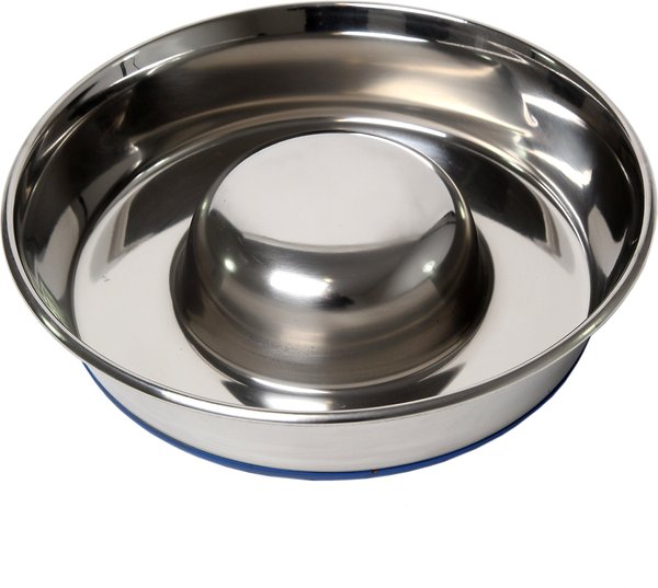 OurPets Durapet Premium Stainless Steel Slow-Feed Dog Bowl
