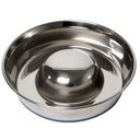 OurPets Durapet Premium Stainless Steel Slow-Feed Dog Bowl, Medium, 5 cups