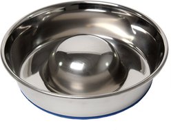 OurPets Durapet Premium Stainless Steel Slow-Feed Dog Bowl, Small, 3 cups