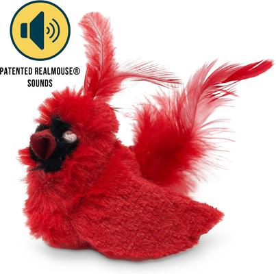 Show full view: OurPets Play-N-Squeak Real Birds Cardinal Cat Toy slide 4 of 9