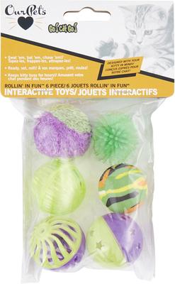 Show full view: OurPets Rollin N Fun Cat Toy, 6 count slide 3 of 4