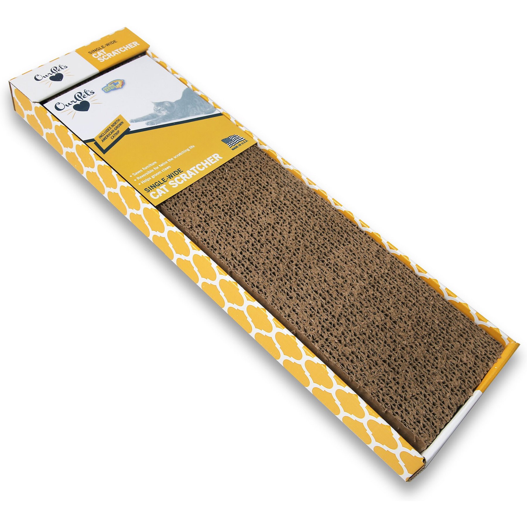 OurPets Straight & Narrow Cat Scratcher, 2 count