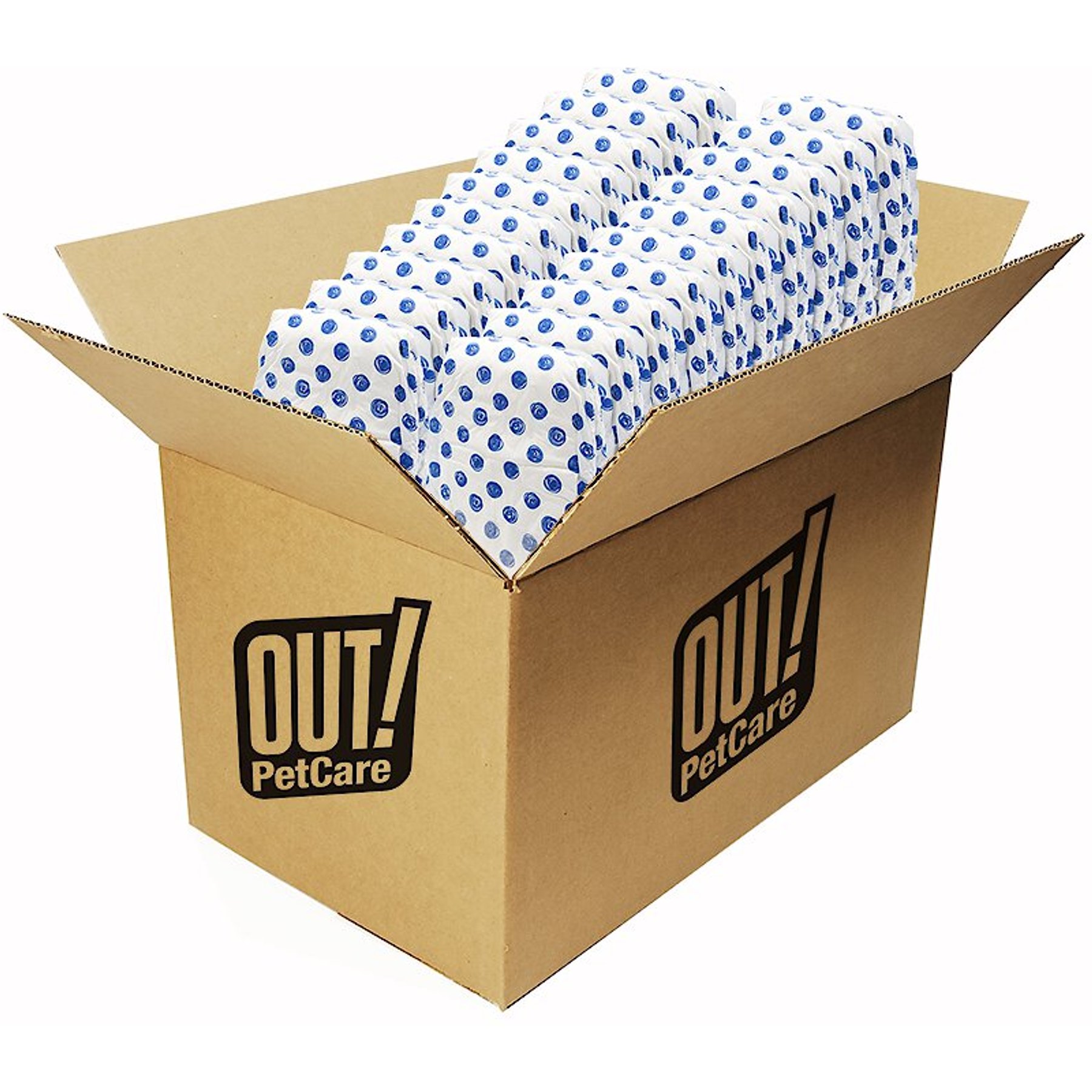 OUT! Disposable Male Dog Wraps, 96 count, Med/L: 18 to 25-in waist