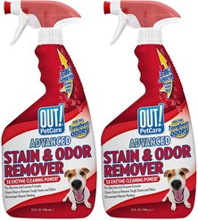 OUT! PetCare Advanced Stain & Odor Remover, 32-fl oz bottle, 2 count