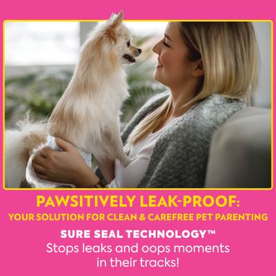 Show full view: OUT! Petcare Disposable Female Dog Diapers, Extra Small/Small: 13 to 18-in waist, 16 count slide 4 of 8