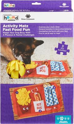 Show full view: Outward Hound Activity Matz Fast Food Fun Game Plush Dog Toy slide 6 of 7