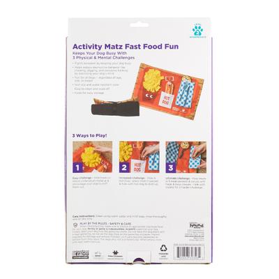 Show full view: Outward Hound Activity Matz Fast Food Fun Game Plush Dog Toy slide 7 of 7