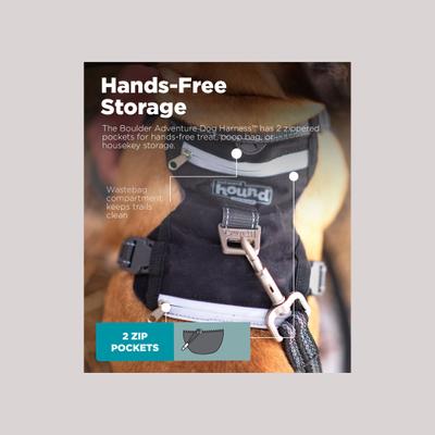 Show full view: Outward Hound Boulder Adventure Adjustable w/Pockets Dog Harness, Black, Large slide 5 of 8