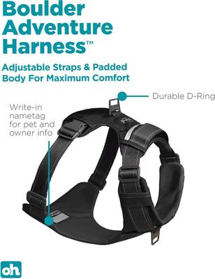 Show full view: Outward Hound Boulder Adventure Adjustable w/Pockets Dog Harness, Black, Small slide 2 of 8