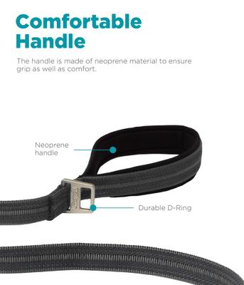 Show full view: Outward Hound Boulder Grip Reflective Dog Leash, Black slide 4 of 7