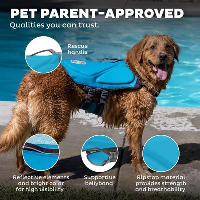 Show full view: Outward Hound Dawson Swim Dog Life Jacket, Pink, X-Small slide 6 of 9