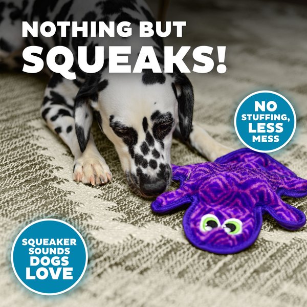 Outward Hound Reversi-Balls Monkey Reversible Plush Shell Spike Ball Dog Toy, Purple