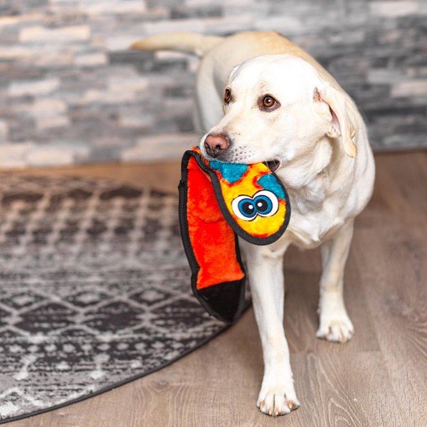 Outward Hound Reversi-Balls Yak Spike Inside Reversible Plush Shell Ball Dog Toy, Orange