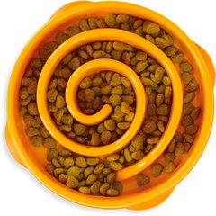Outward Hound Fun Feeder Interactive Dog Bowl, Orange, 2 cup