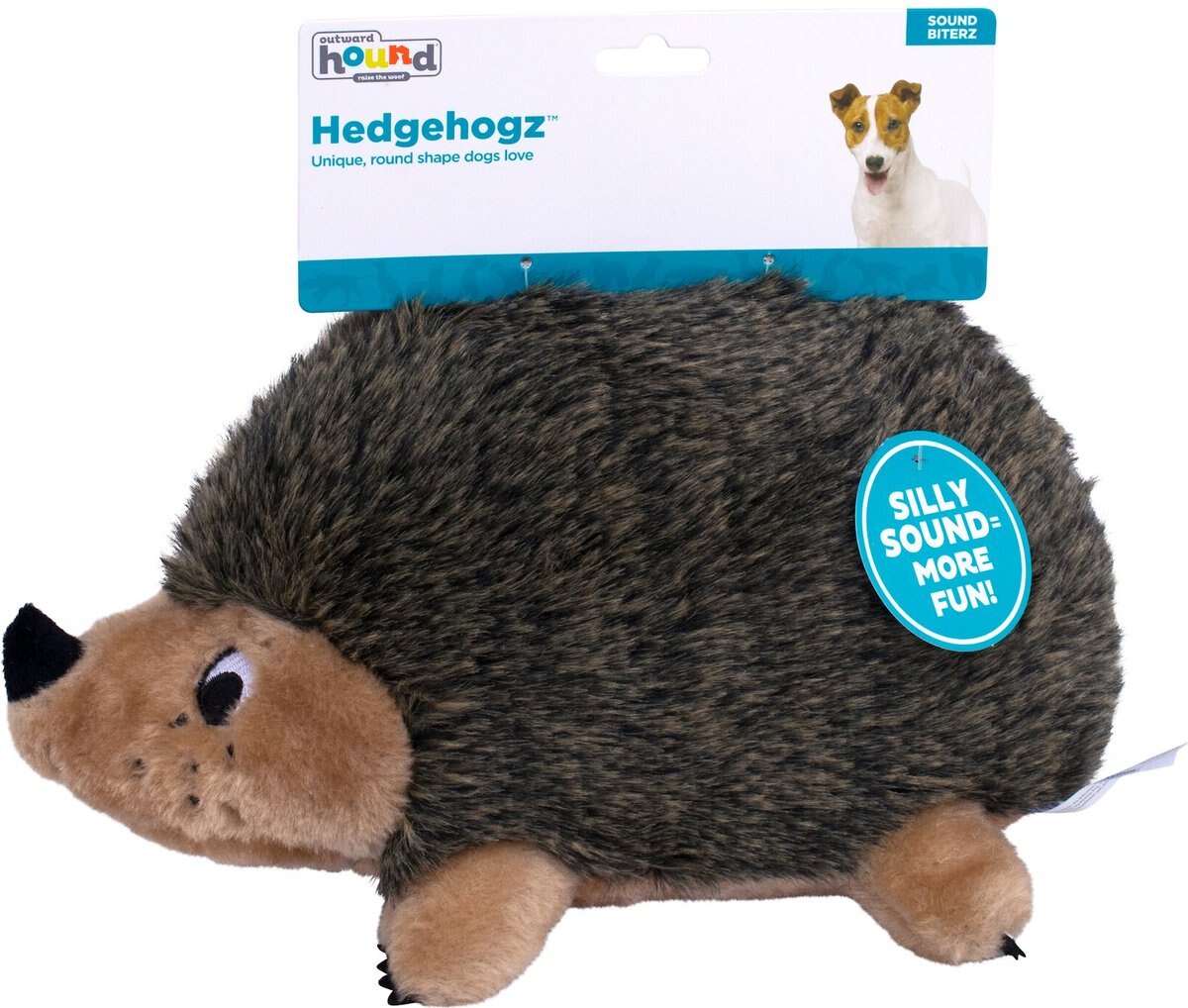 Outward Hound Holiday Hedgehogz with Santa Hat Dog Toy