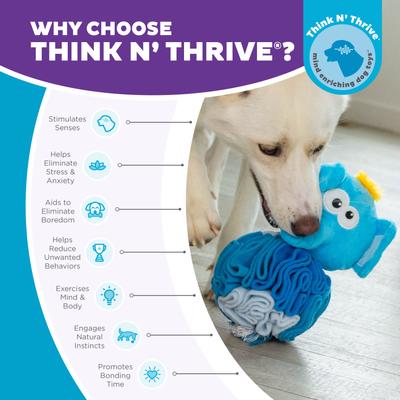 Show full view: Outward Hound Stuff N' Snuffle Squeaky Snuffle Ball Puzzle Elephant Toy + Nina Ottosson by Outward Hound Peanut Butter Puzzle Bitez Training Dog Treat slide 5 of 9