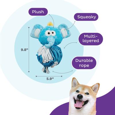 Show full view: Outward Hound Stuff N' Snuffle Squeaky Snuffle Ball Puzzle Elephant Toy + Nina Ottosson by Outward Hound Peanut Butter Puzzle Bitez Training Dog Treat slide 3 of 9