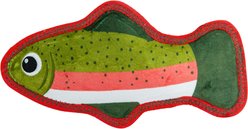 Outward Hound Trout Tough Skinz Dog Toy with Jumbo Squeaker, 9.5-in