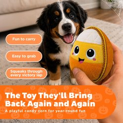 Outward Hound Xtreme Seamz Halloween Candy Corn Dog Toy slide 2 of 7