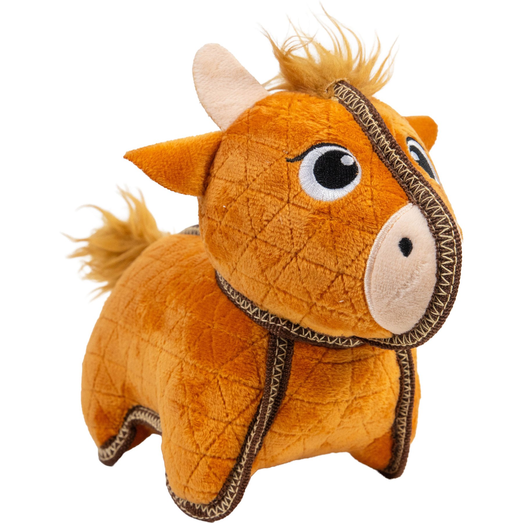 Outward Hound Xtreme Seamz Reinforced & Multiple Stitching Tough Chewer Durable Plush Dog Toy with Squeaker, Brown, Medium: 9.8-in
