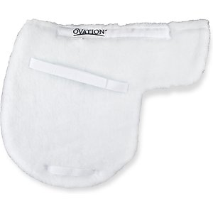 Ovation Quilted Bottom Hunter Saddle Pad, White, 16 to 16.5-in