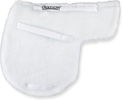 Ovation Quilted Bottom Hunter Saddle Pad, White, 16 to 16.5-in slide 2 of 2