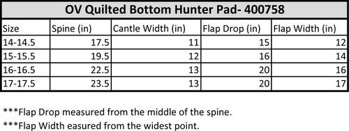 Show full view: Ovation Quilted Bottom Hunter Saddle Pad, White, 17 to 17.5-in slide 2 of 2