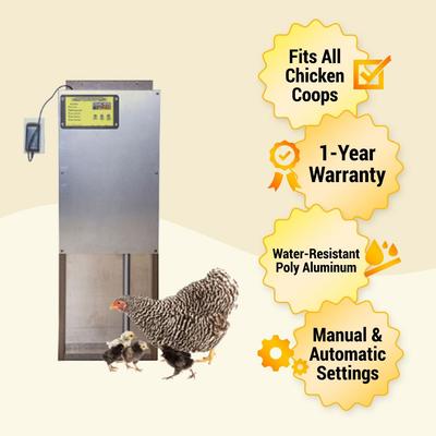 Show full view: OverEZ Automatic Chicken Coop Door Farm House Accessory slide 4 of 5