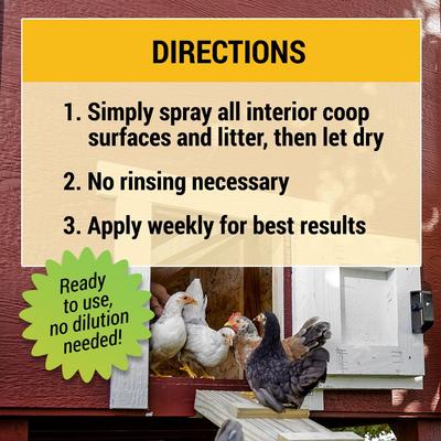 Show full view: OverEZ Microbe Lift Coop Cleaner Chicken Deodorizing Spray, 32-oz bottle slide 4 of 6