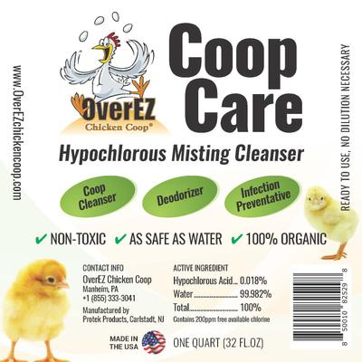 Show full view: OverEZ Microbe Lift Coop Cleaner Chicken Deodorizing Spray, 32-oz bottle slide 6 of 6