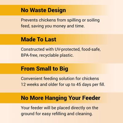 Show full view: OverEZ Poultry Feeder, 50-lbs slide 3 of 7