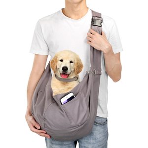 Ownpets 10-15-lbs. Sling Dog & Cat Carrier, Grey