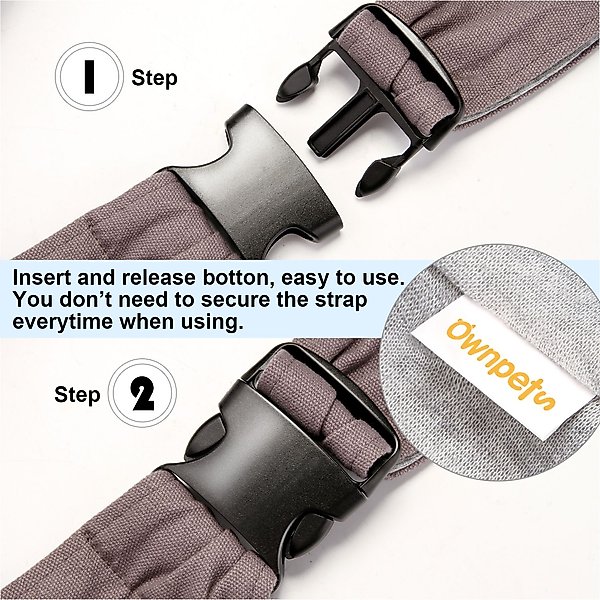 Show full view: Ownpets 10-15-lbs. Sling Dog & Cat Carrier, Grey slide 5 of 6