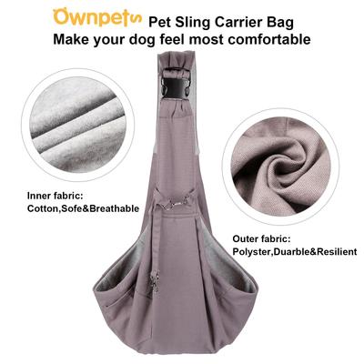 Show full view: Ownpets 10-15-lbs. Sling Dog & Cat Carrier, Grey slide 6 of 7
