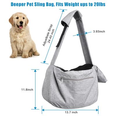 Show full view: Ownpets 10-25-lbs. Sling Dog & Cat Carrier, Grey slide 3 of 9