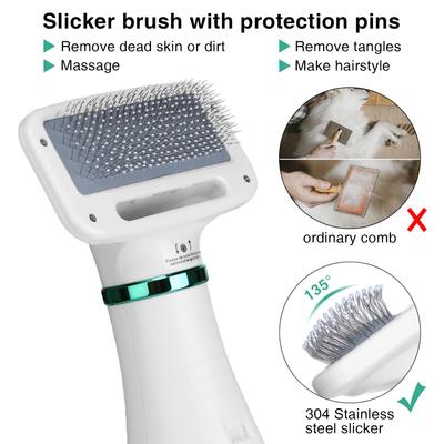 Show full view: Ownpets 2-in-1 Grooming Cat & Dog Hair Dryer with Slicker Brush slide 4 of 9