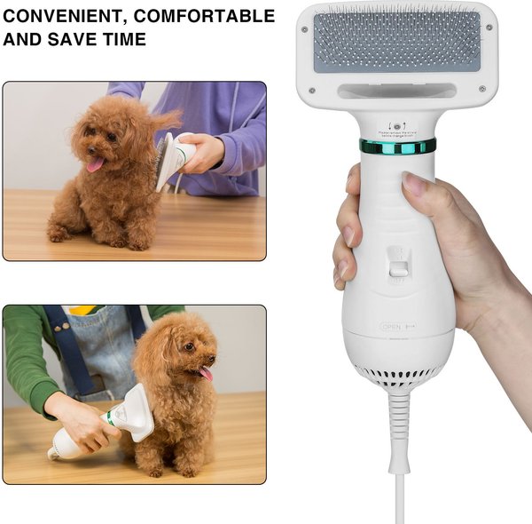 Show full view: Ownpets 2-in-1 Grooming Cat & Dog Hair Dryer with Slicker Brush slide 6 of 9