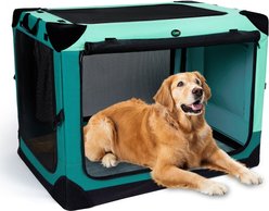 Ownpets 4-Door Collapsible Hard Sided Dog Crate, Jumbo