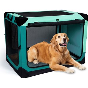 Ownpets 4-Door Collapsible Hard Sided Dog Crate, Jumbo