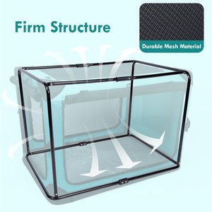 Ownpets 4-Door Collapsible Hard Sided Dog Crate, Jumbo