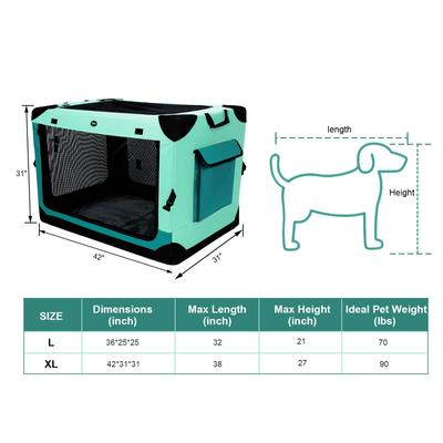 Show full view: Ownpets 4-Door Collapsible Hard Sided Dog Crate, Jumbo slide 2 of 10