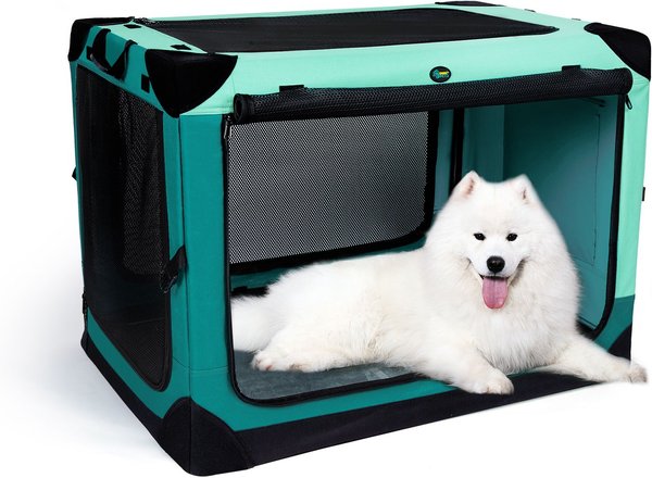 Show full view: Ownpets 4-Door Collapsible Hard Sided Dog Crate, Large slide 1 of 10