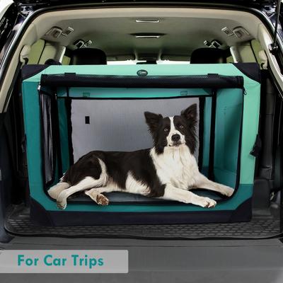 Show full view: Ownpets 4-Door Collapsible Hard Sided Dog Crate, Large slide 4 of 10