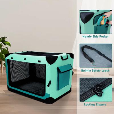 Show full view: Ownpets 4-Door Collapsible Hard Sided Dog Crate, Large slide 8 of 10
