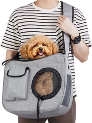 Ownpets Airline Approved Sling Dog & Cat Carrier, Grey, Medium