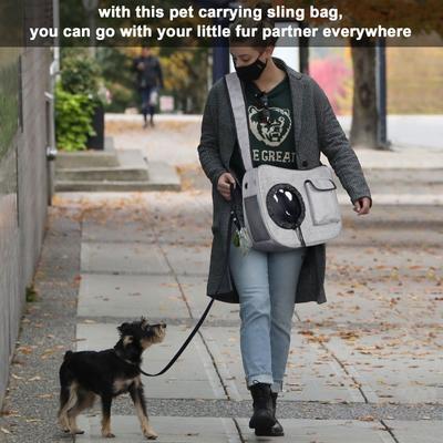 Show full view: Ownpets Airline Approved Sling Dog & Cat Carrier, Grey, Medium slide 3 of 9