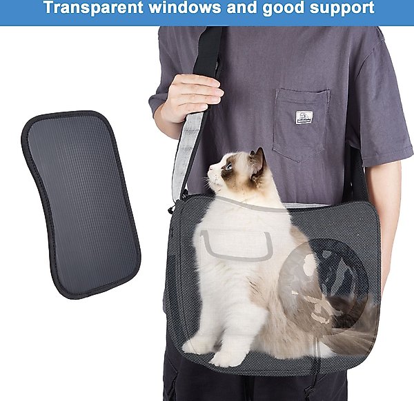 Show full view: Ownpets Airline Approved Sling Dog & Cat Carrier, Grey, Medium slide 2 of 9